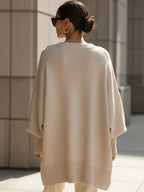 Herminia™ Suéter Oversize Largo para Mujer en Punto Suave
