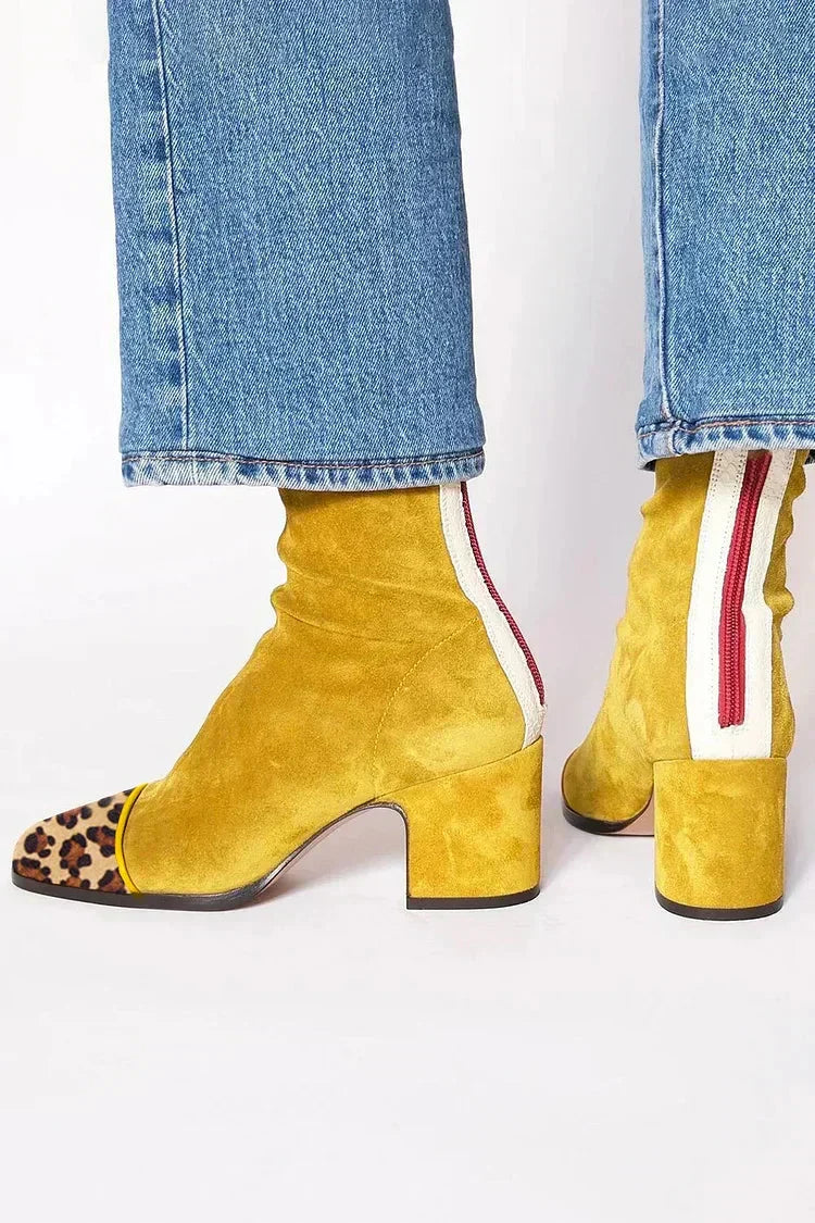 Prudencia™ Botas de Gamuza con Tacón Bajo – Comodidad Diaria