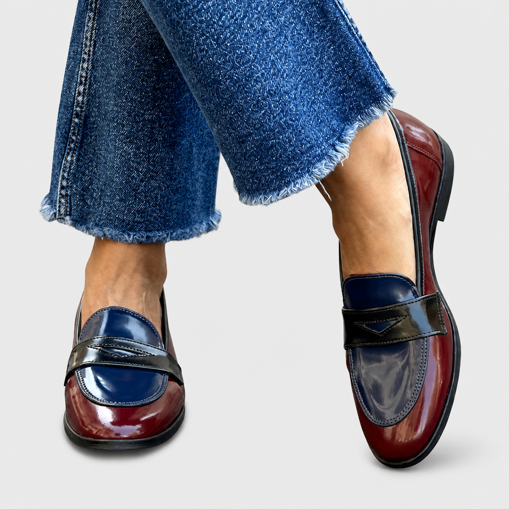 Claudia™ | Mocasines en Contraste