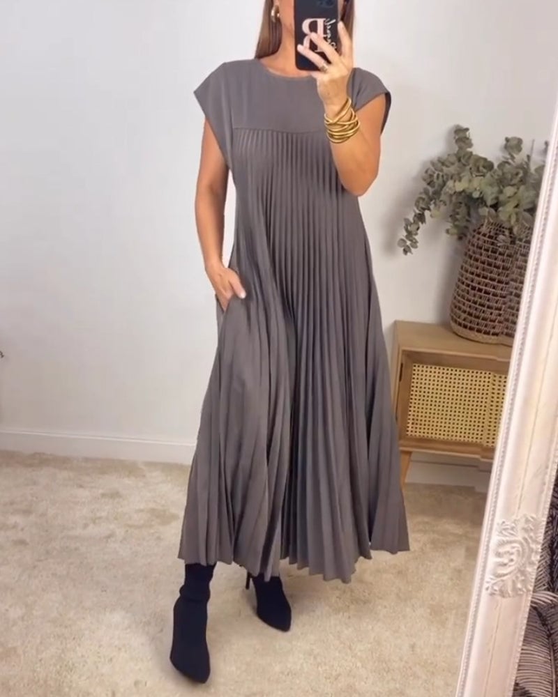 Patricia™ Vestido Largo de Verano Casual Plisado para Mujer