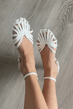 Nieves | Sandalias Doradas con Joyería