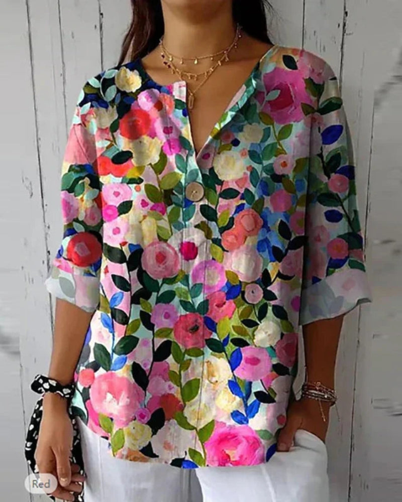 Rosalba™ Blusa Floral Vintage para Mujer – Estilo Atemporal