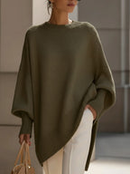 Herminia™ Suéter Oversize Largo para Mujer en Punto Suave