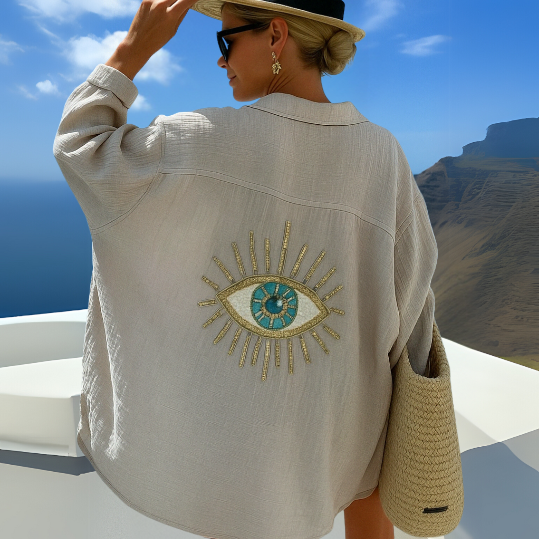 Ivonne™ Blusa Casual Estilo Ibiza con Detalle Bordado