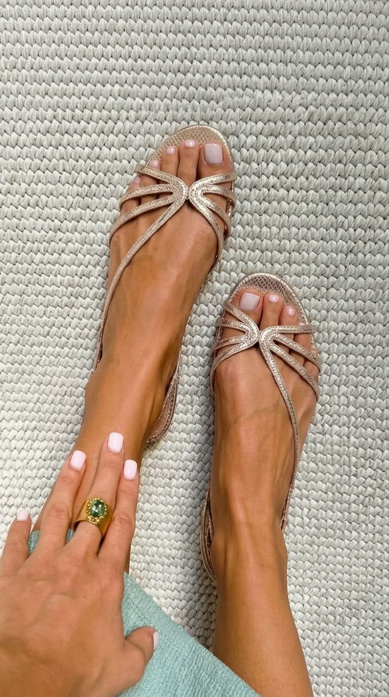 Domitiliana | Sandalias Doradas Elegancia de Verano