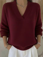 Violeta | Jersey Holgado con Cuello de Pico