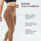 Uxmal™ Leggings 3D Drenantes Anticelulíticos, Café