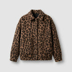 Campeche™ Chamarra Corta para Mujer con Estampado de Leopardo