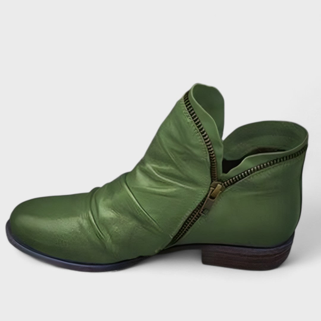 Real del Monte™ Botas Ortopédicas de Piel Ecológica para Mujer – Tacón de 4 cm