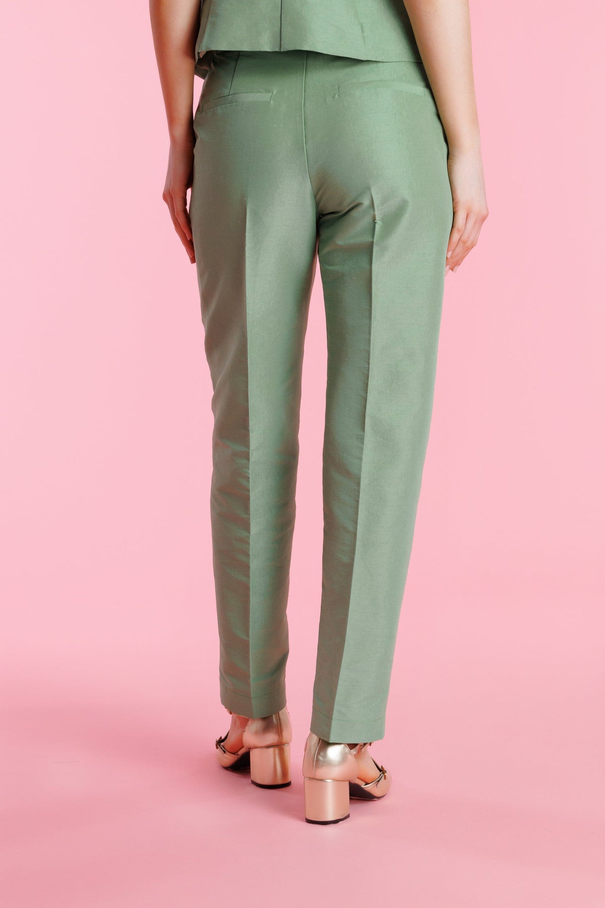 Roselia™ Pantalón de Vestir Shantung de Talle Alto para Mujer