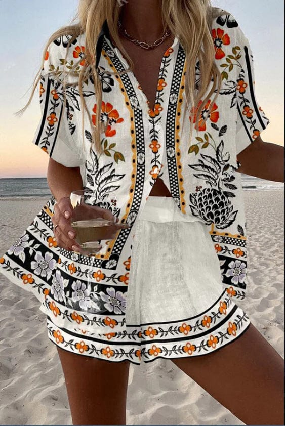 Conjunto Miroslava - Playera y Shorts en Lino y Algodón