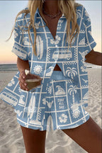 Conjunto Miroslava - Playera y Shorts en Lino y Algodón