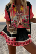 Conjunto Miroslava - Playera y Shorts en Lino y Algodón