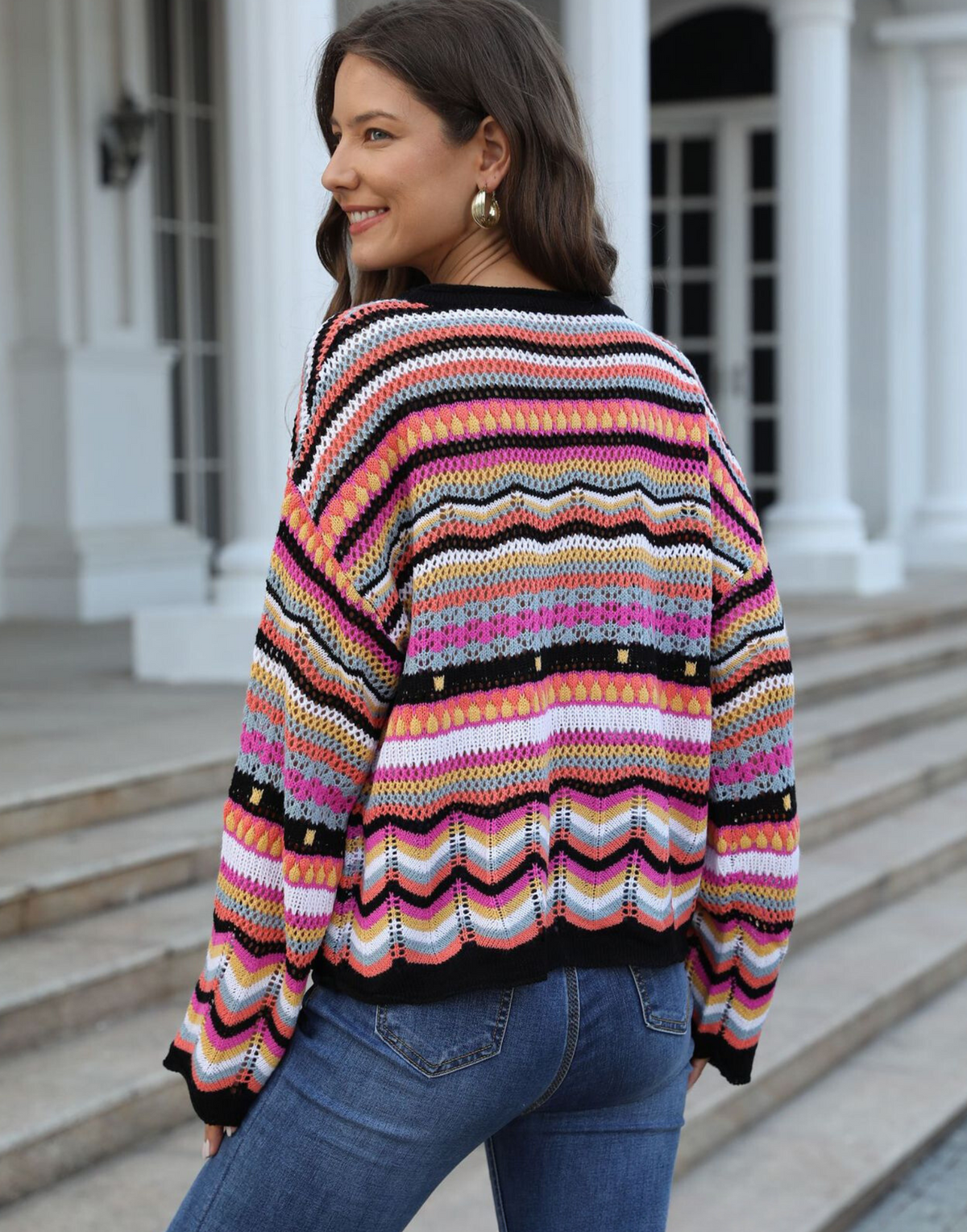 Zapopan™ Suéter Colorido de Punto Suave – Estilo y Comodidad