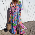 Mérida™ Vestido Boho de Primavera/Verano en Algodón y Viscosa