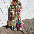 Mérida™ Vestido Boho de Primavera/Verano en Algodón y Viscosa