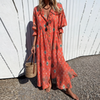 Mérida™ Vestido Boho de Primavera/Verano en Algodón y Viscosa