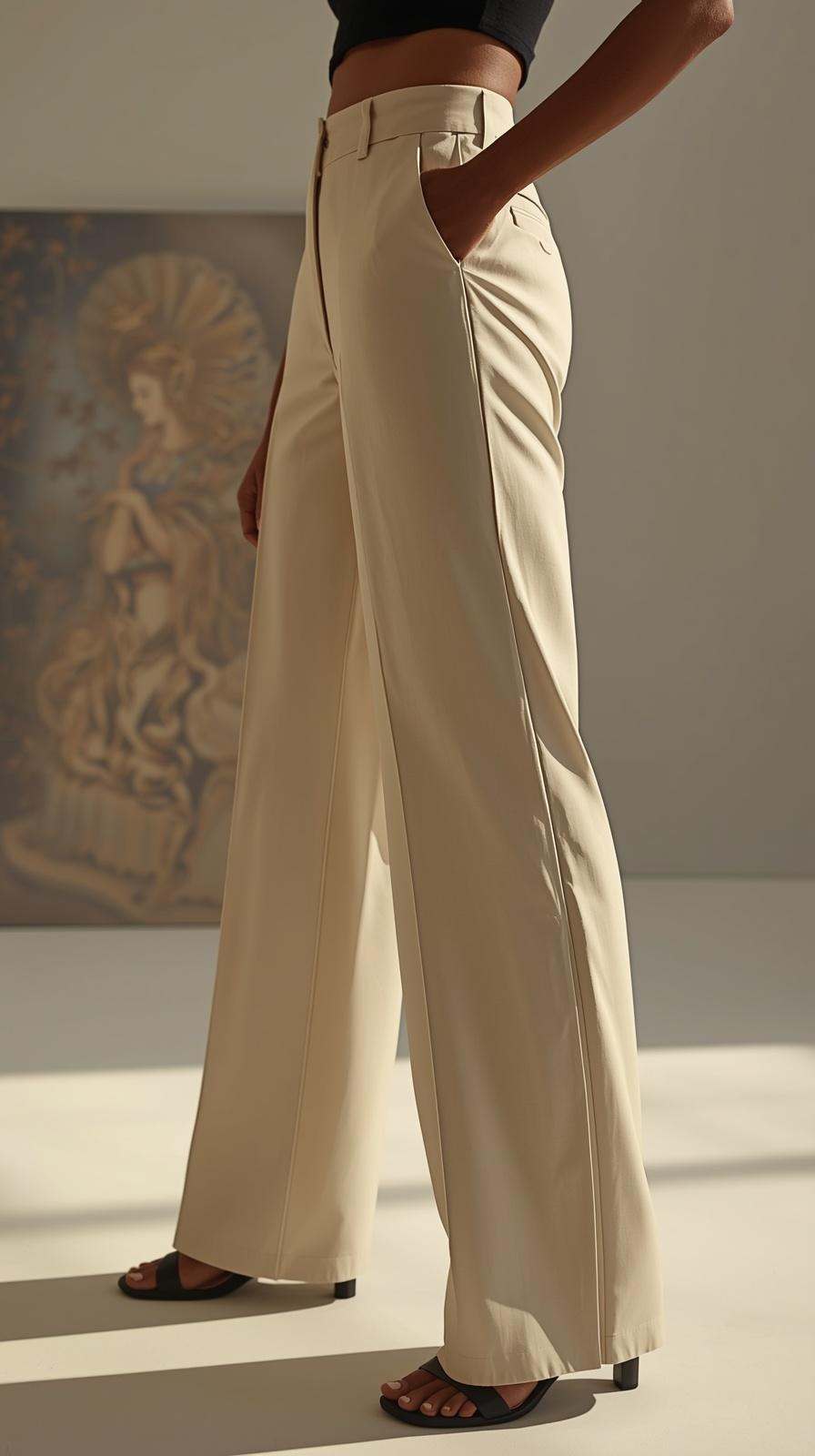 Adalí™ Pantalón Moldeador de Talle Alto y Pierna Ancha para Mujer