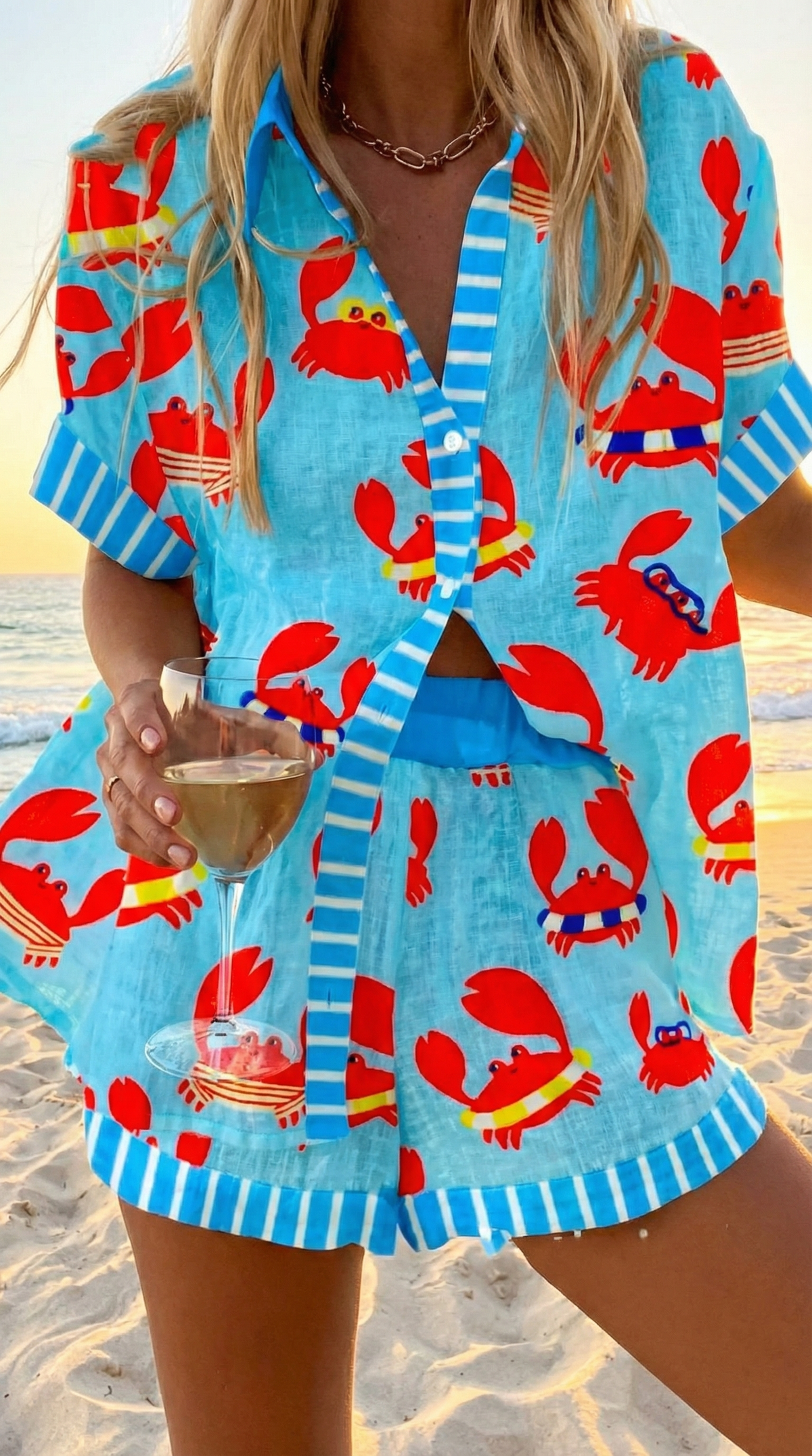 Conjunto Miroslava - Playera y Shorts en Lino y Algodón