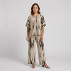 Conjunto Casual de Dos Piezas Estampado Nezahualcóyotl